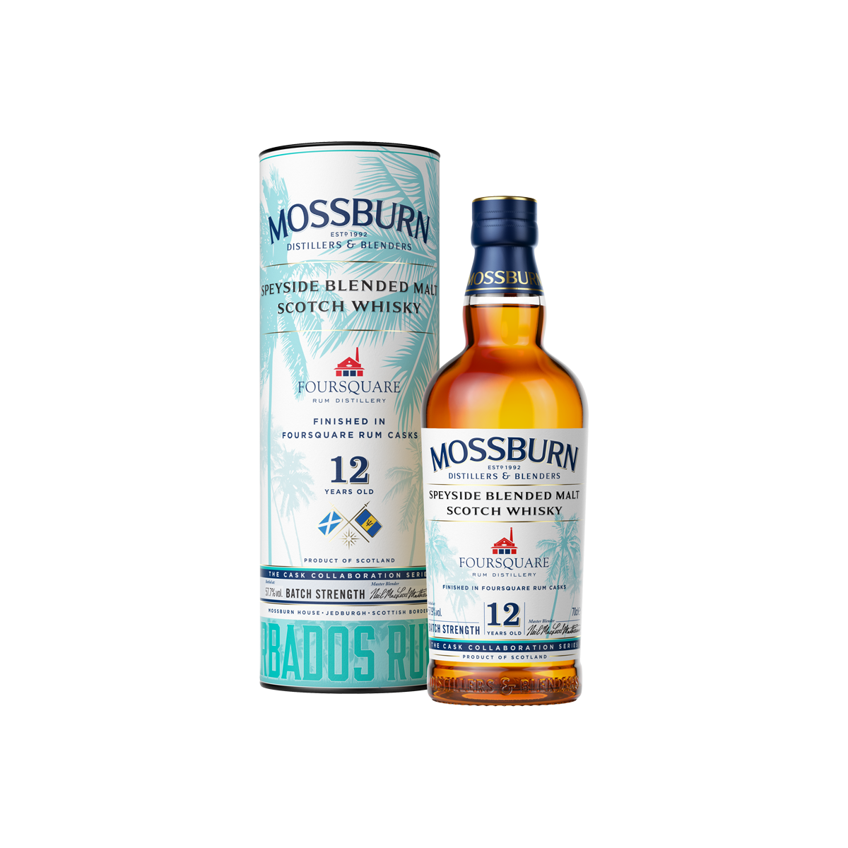 Mossburn 12 ans Blended Malt Foursquare Rum Finish Whisky 57,7 %