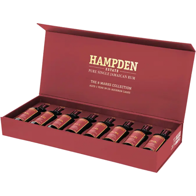 Hampden Coffret 8 Marks 1 an ex-bourbon Rhum 52 %