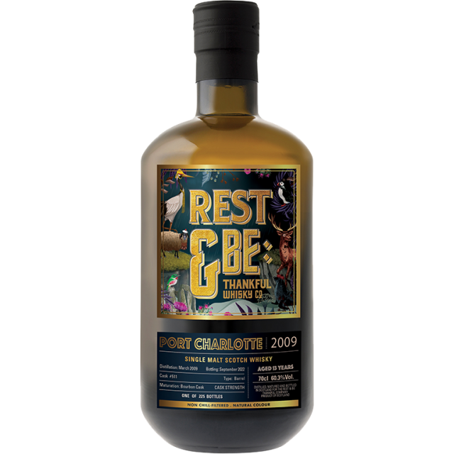 Rest & Be Thankful 13 ans 2009 Port Charlotte Bourbon Cask Whisky 60,3 %